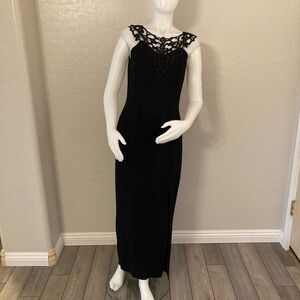 Vintage Jessica McClintock Gunne Sax Vintage Black Evening Gown Jr 11/12